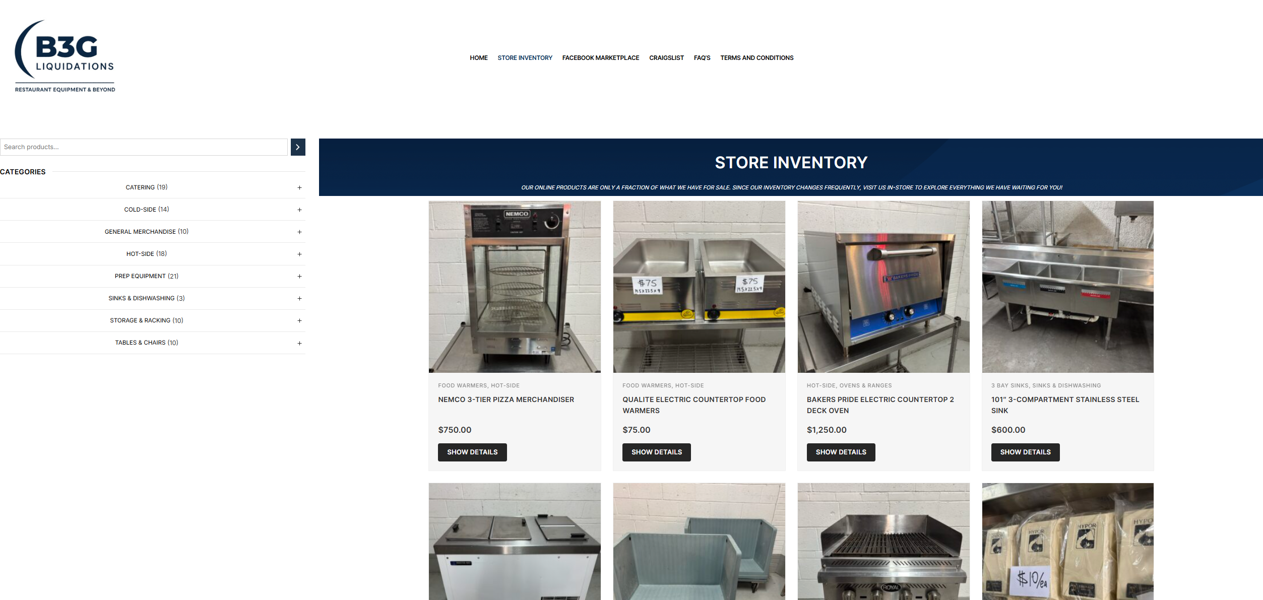 New Inventory Page